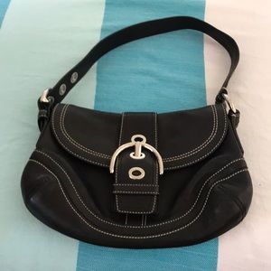 Coach Black Leather Soho Hobo Shoulder Bag
